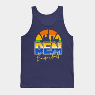 Denver Basketball Retro 90s Chrome Skyline Tank Top